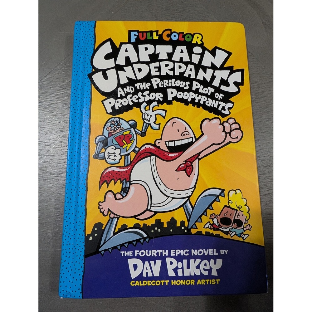 Captain Underpants Perilous Plot Professor Poopypants Dav Pilkey Hardcover Color